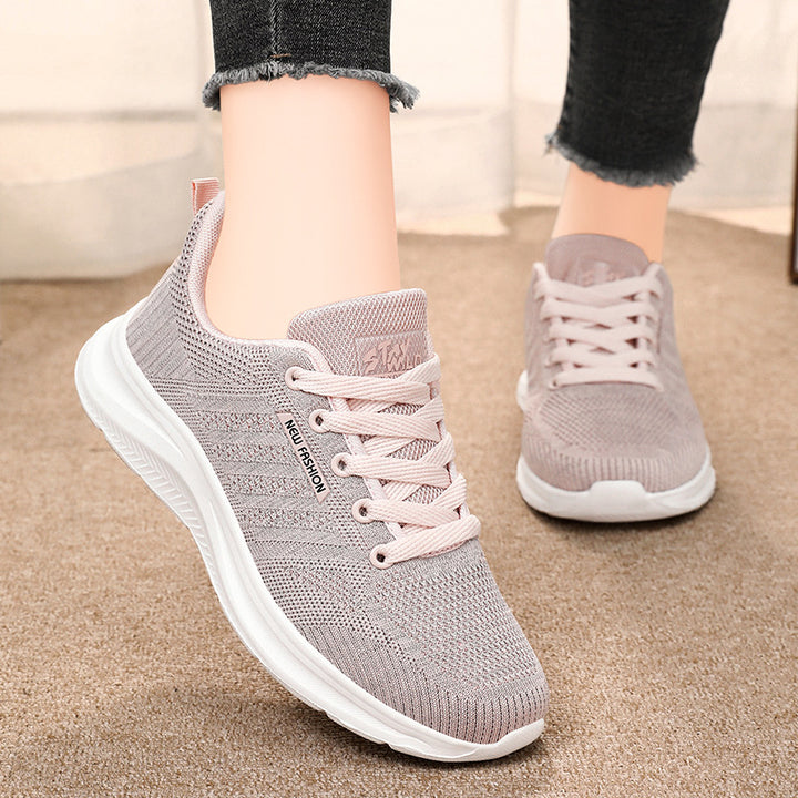 Damen nan gestrickter Schnür-Sneaker mit 3D-Strickobermaterial, verstärkter Zehenkappe und reaktiver EVA-Dämpfung Echo Archiv