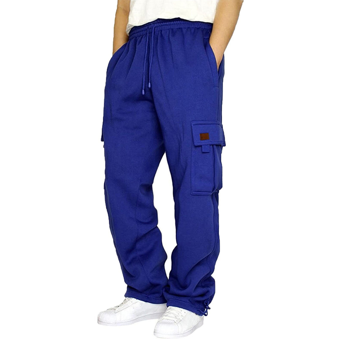 Herren nan konisch zulaufende Sweat-Cargohose mit elastischem Bund, Kordelzug und Klappentaschen Echo Archiv