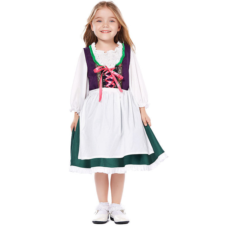 Damen nan dreiteiliges Trachtenkleid Dirndl Kostümset mit Schnürung, tailliertem Rock und abnehmbarer Carmenbluse Echo Archiv