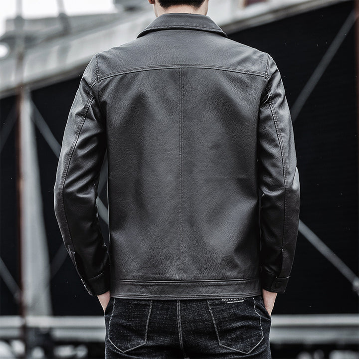 Herren Lässige Kunstlederjacke Echo Archiv