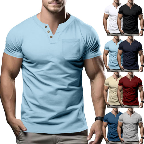 Herren Kurzarmshirt mit Knopfleiste und Brusttasche Echoarchiv