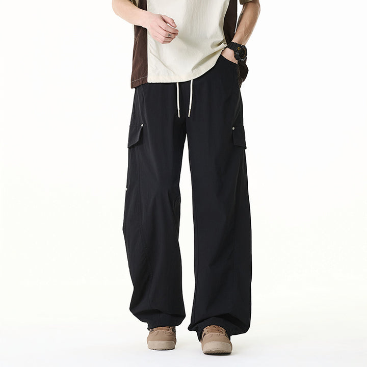Damen Extraweite Cargo-Hose mit Tunnelzugbund, Klappentaschen und verstellbarem Beinabschluss Echo Archiv