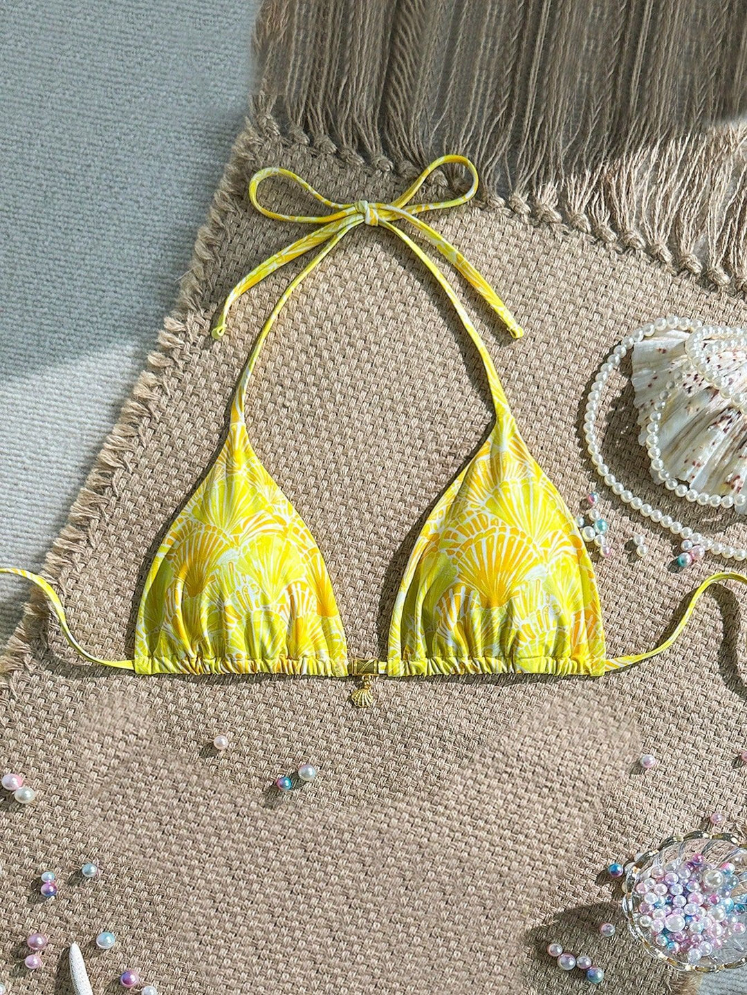 Damen Triangel-Bikinioberteil mit Rüschen Echo Archiv