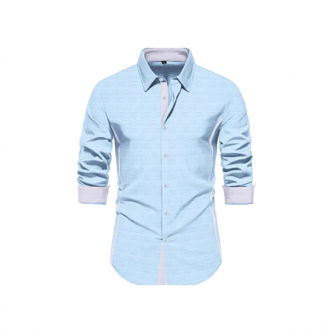 Herren elegantes und modernes Hemd mit strukturiertem Design Echoarchiv