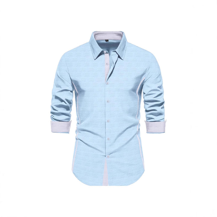 Herren elegantes und modernes Hemd mit strukturiertem Design Echoarchiv