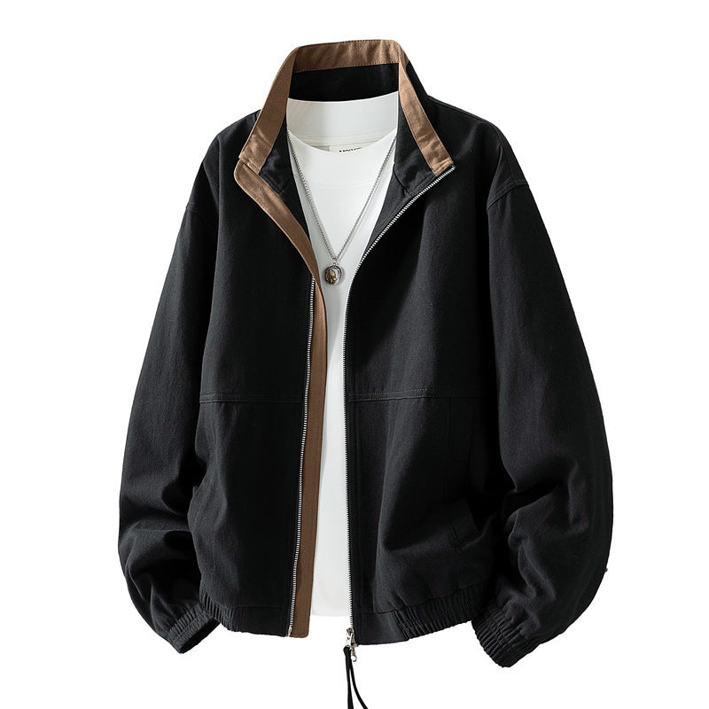 Herren Lässige Übergangsjacke mit hohem Kragen Echo Archiv