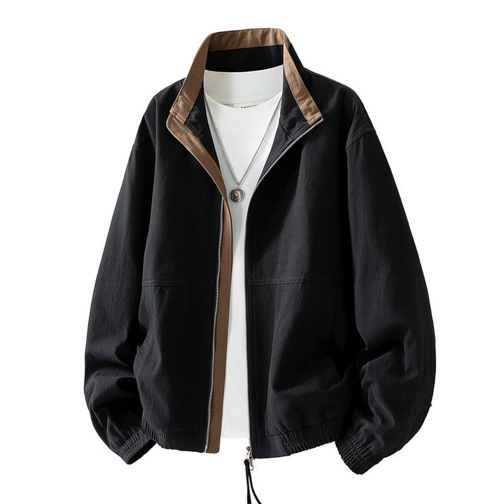 Herren Lässige Übergangsjacke mit hohem Kragen Echo Archiv