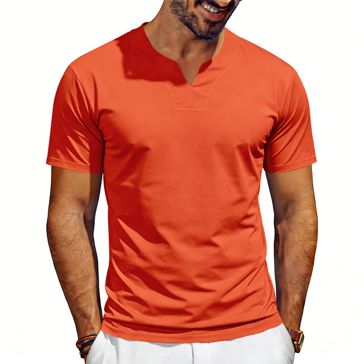 Herren nan V-Ausschnitt-Sportshirt mit ergonomischen Formnähten und elastischem Jersey Echo Archiv