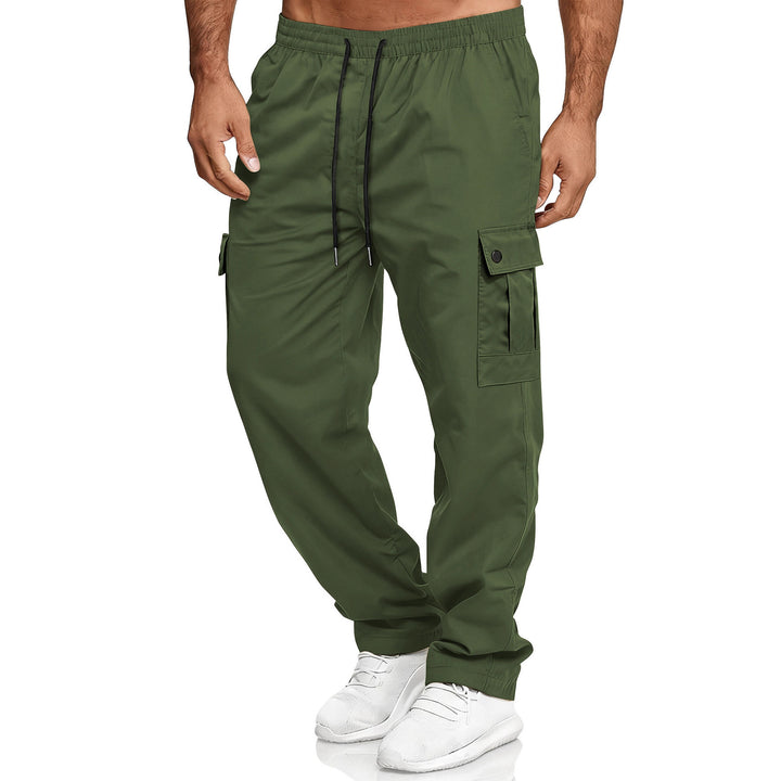 Herren Relaxed-Fit Cargo-Jogger mit elastischem Bund, Kordelzug und Klappentaschen – Bravaro