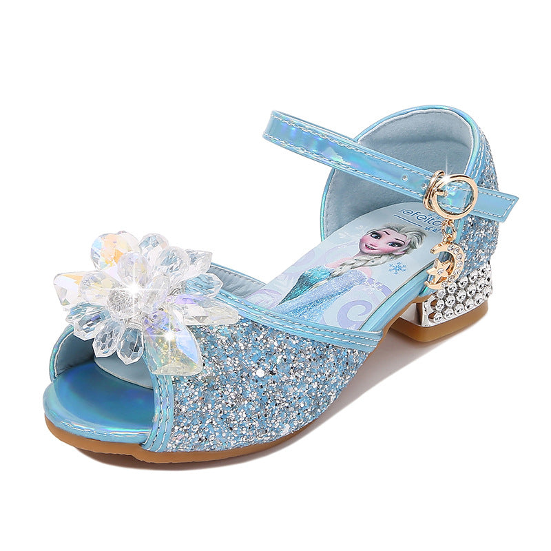 Mädchen Glitzernde Festtagschuhe mit Blumenapplikation Echo Archiv