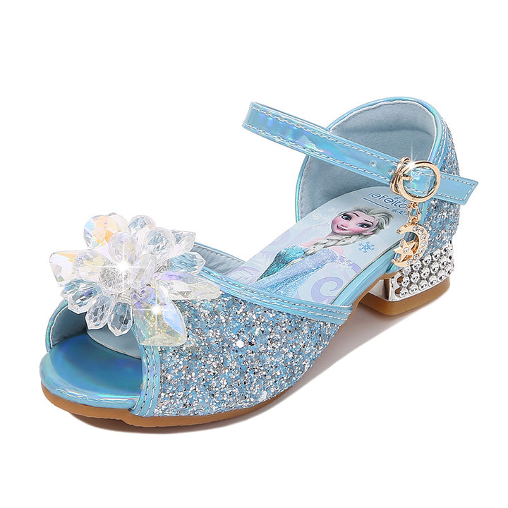 Mädchen Glitzernde Festtagschuhe mit Blumenapplikation Echo Archiv