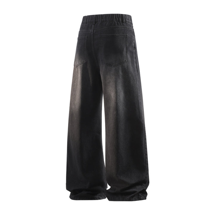 Damen Weite Baggy-Jeans mit hoher Taille, extra weitem Bein und Vintage-Waschung Echoarchiv