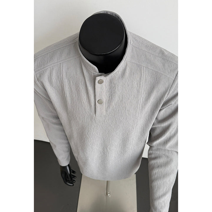 Herren Hochwertiger Langarmpullover mit Knopfleiste Echo Archive