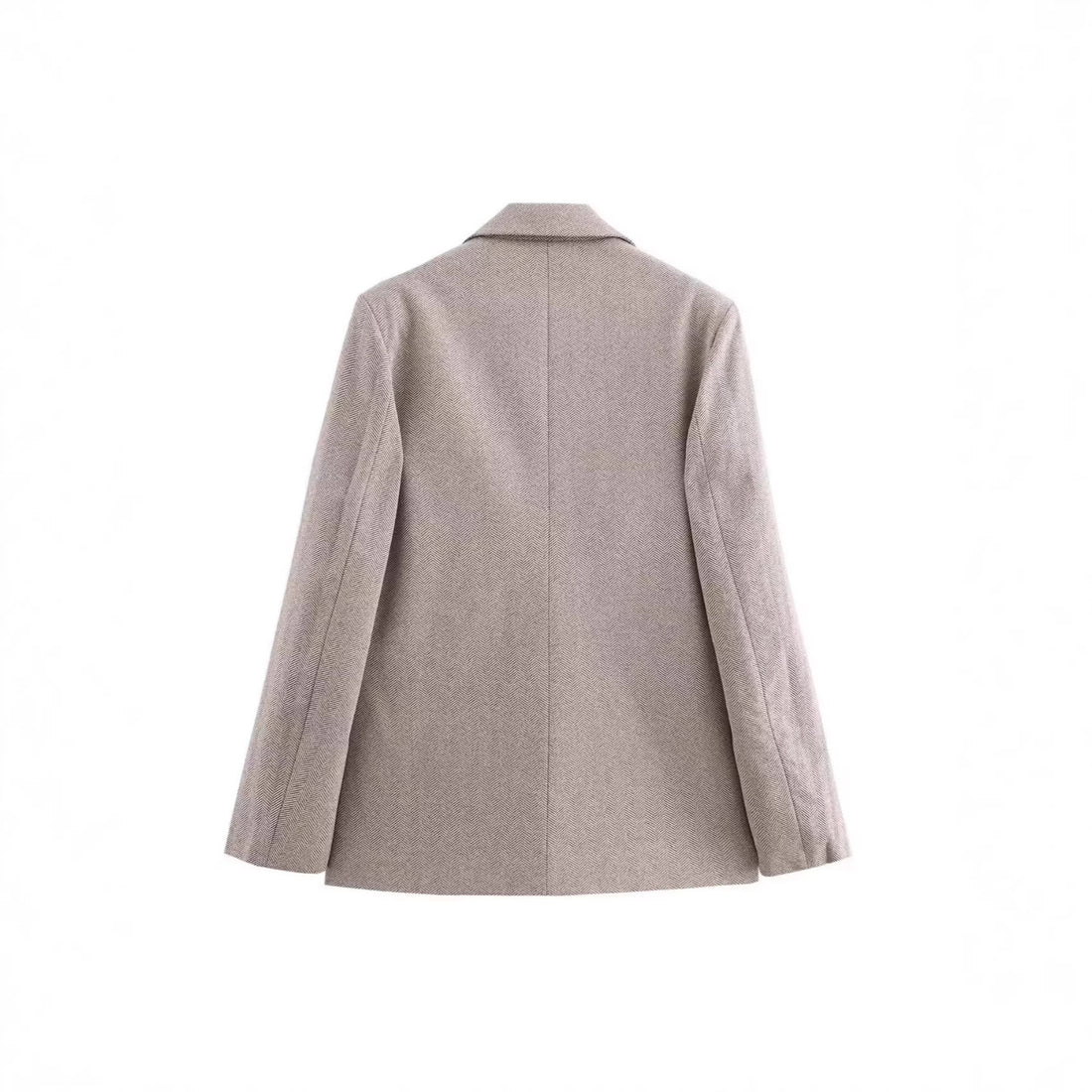 Damen Einreihiger Blazer mit Fischgrätmuster, Reverskragen und Pattentaschen – Valéne