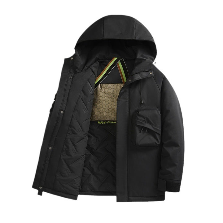 Herren Technischer Utility-Parka mit Kapuze, multifunktionalen Fronttaschen und Thermofutter Echo Archiv