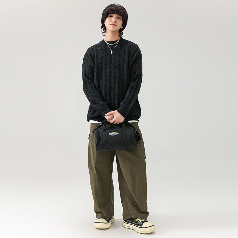 Herren Grobstrickpullover mit klassischem Muster Echoarchiv