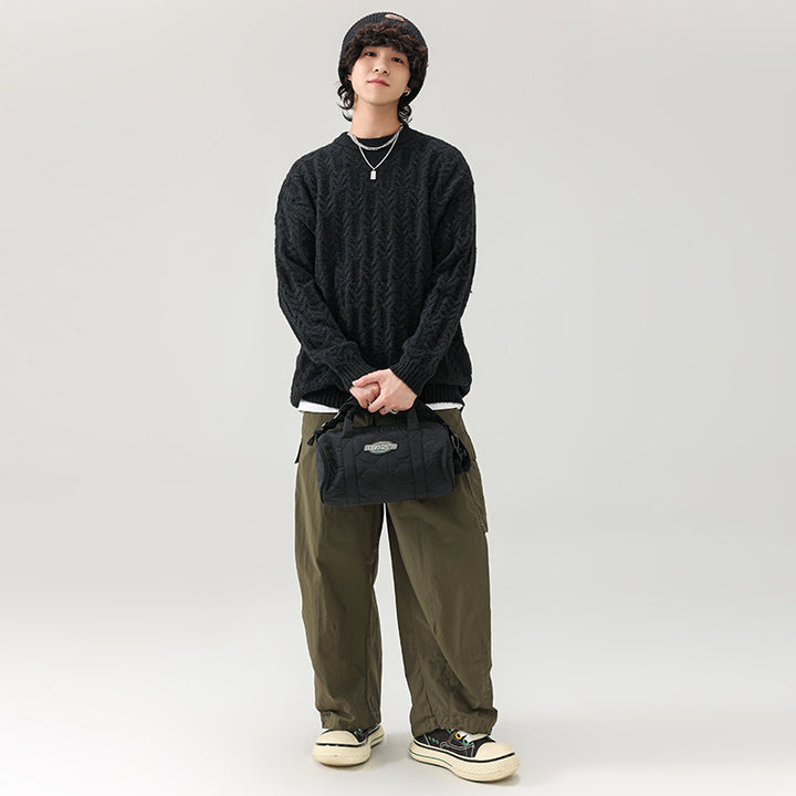 Herren Grobstrickpullover mit klassischem Muster Echoarchiv