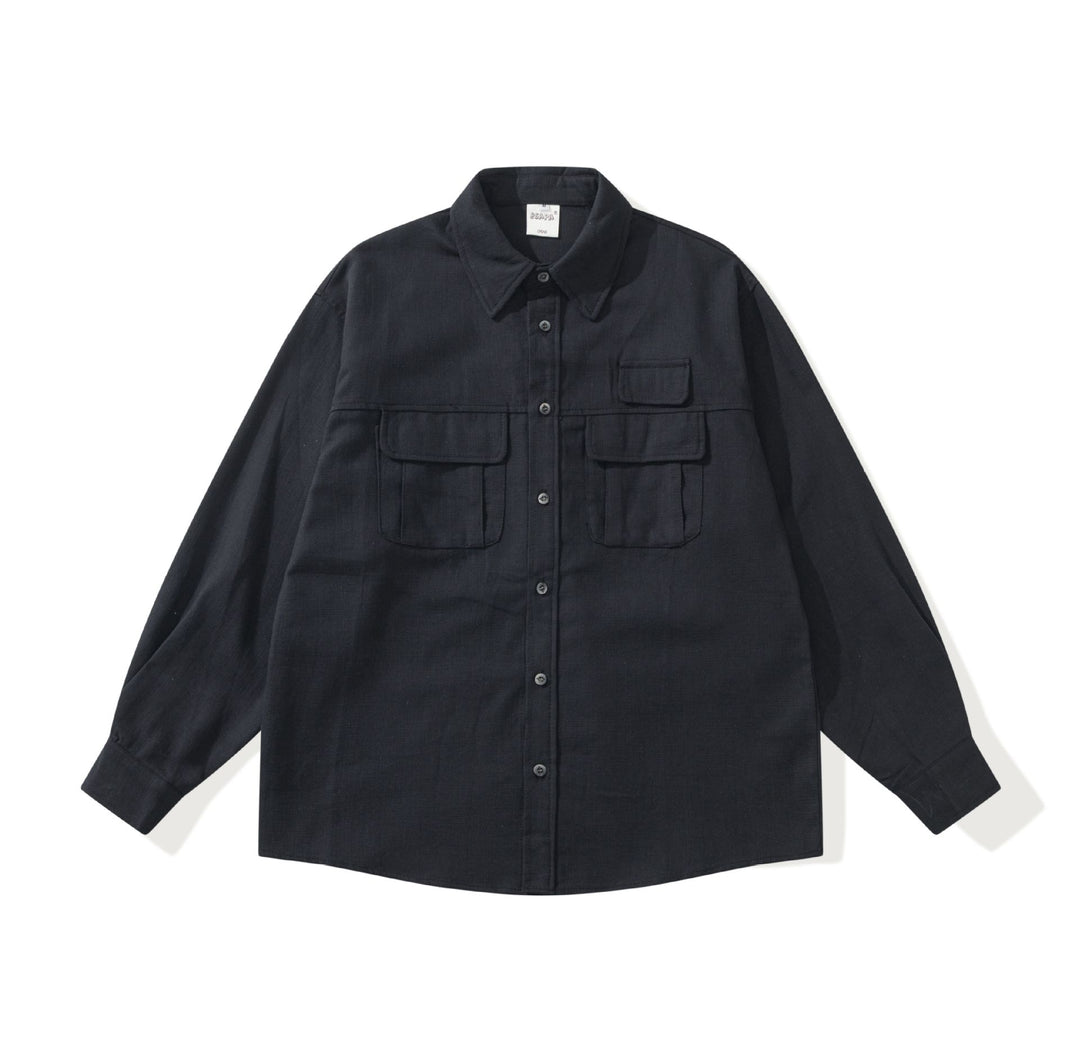 Herren Utility-Overshirt mit großen Pattentaschen und Boxy-Schnitt Echoarchiv