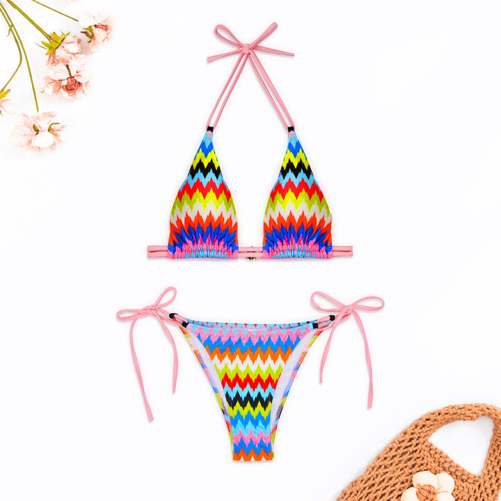 Damen Gemusterter Bikinis mit verstellbaren Trägern Echo Archiv