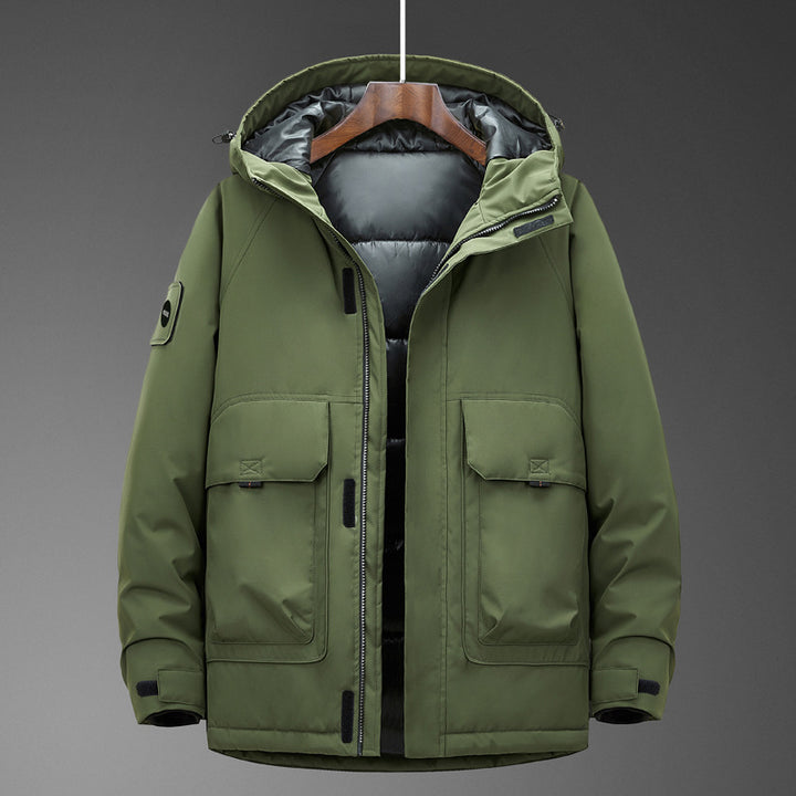Herren Technischer Parka mit wasserdichter Softshell-Außenhülle und gesteppter Thermoisolierung Echoarchiv