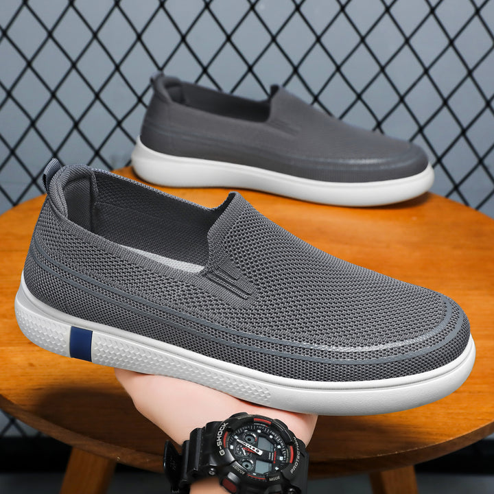 Herren nan nahtloser Strick-Slip-On Freizeit-Sneaker mit atmungsaktivem 3D-Mesh und stoßdämpfender EVA-Flexsohle Echo Archiv