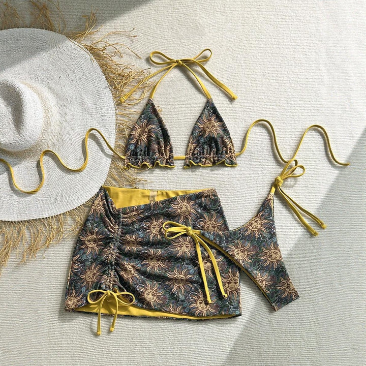 Damen Triangel-Bikini mit Wickelrock Echo Archiv