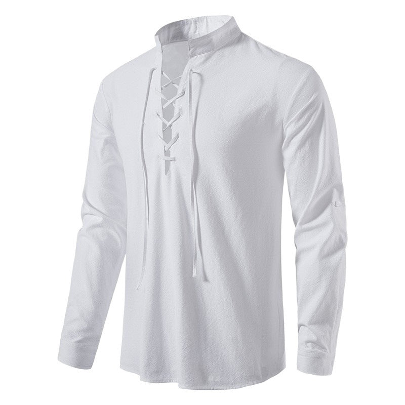 Herren Langarmshirt mit modischem Kordelzug Echoarchiv
