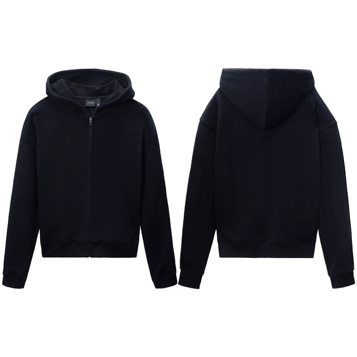 Unisex Kapuzenjacke mit durchgehendem Reißverschluss, entspanntem Oversize-Schnitt und Kängurutasche Echo Archiv