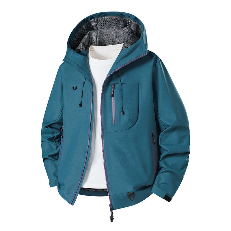 Herren Technische Softshell-Hoodiejacke mit wasserabweisender Membran und Mesh-Futter Echoarchiv