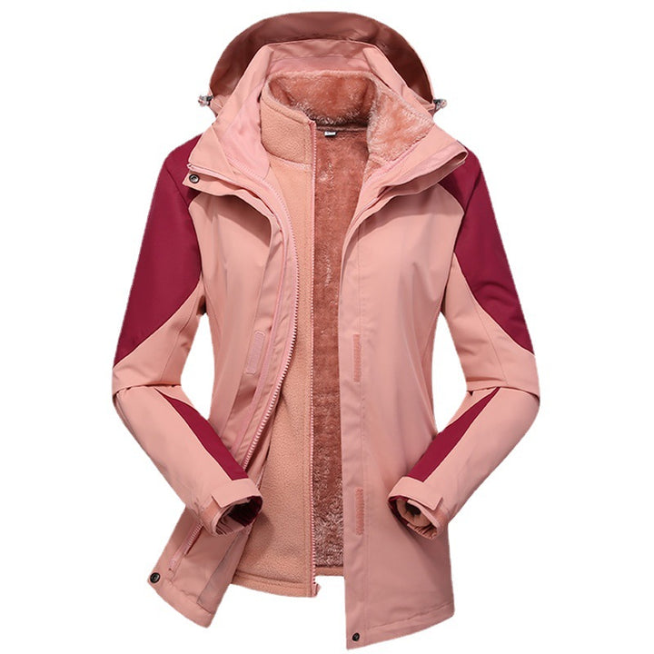 Damen zweilagige Outdoorjacke mit herausnehmbarer Fleece-Innenjacke und winddichter Membran Echoarchiv