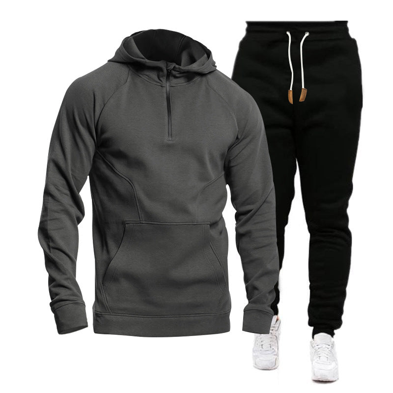 Herren Sweatpants und Kapuzenshirt Set mit modernem Schnitt und funktionalen Taschen Echoarchiv