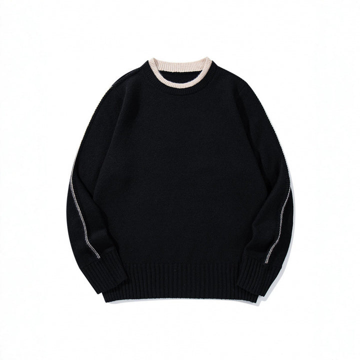 Unisex Weicher Mélange-Rundhalspullover aus Bio-Baumwollmix mit Boxy‑Fit und breiten Rippbündchen Echo Archiv