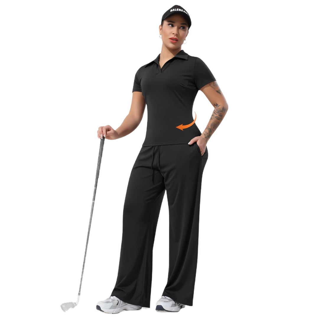 Damen Tailliertes Funktions-Polo mit Stretchjersey und Performance-Atmungsaktivität – Avérine