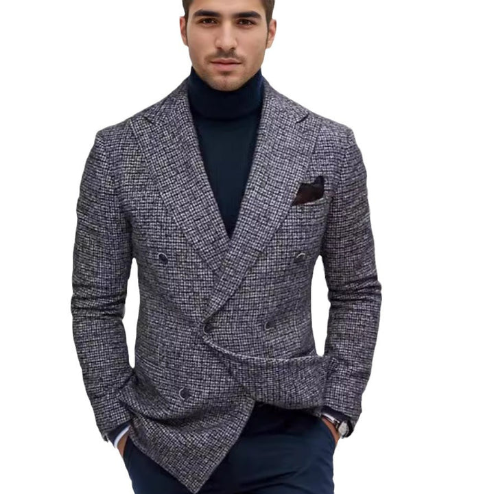 Herren Eleganter Karo-Bundle Blazer Echoarchiv