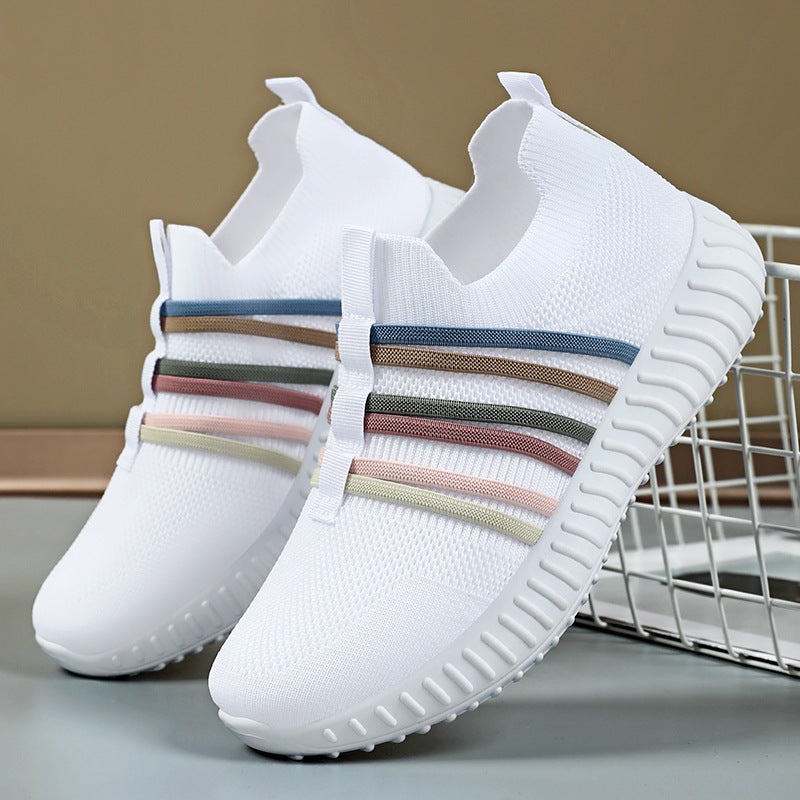 Damen Leichte und atmungsaktive Slip-On Sneakers mit elastischem Einsatz Echo Archiv