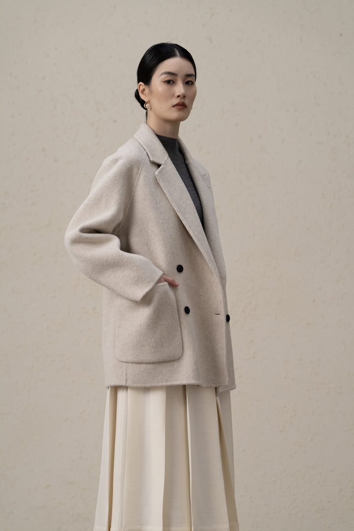 Damen Doppelreiher Wollmischung Blazer Echoarchiv
