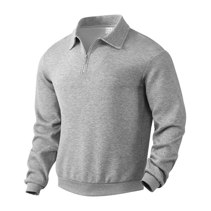 Herren sportlicher Pullover mit modernem Reißverschluss und strukturiertem Design Echoarchiv