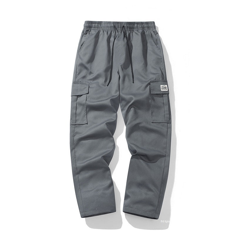 Herren Lässige Cargo-Jogginghose mit elastischem Tunnelzugbund, Mehrfachtaschen & tapered Bein Echo Archiv