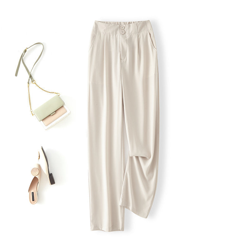 Damen Elegante Chino-Hose mit hohem Bund und seitlichen Taschen Echo Archiv