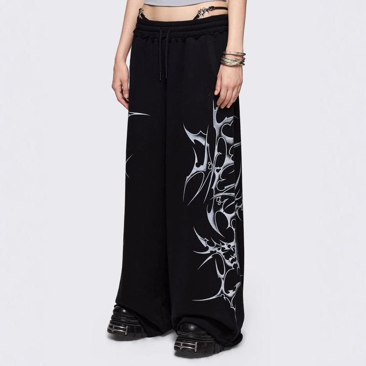 Damen Urbaner Baggy-Hosen mit Grafiken Echo Archiv