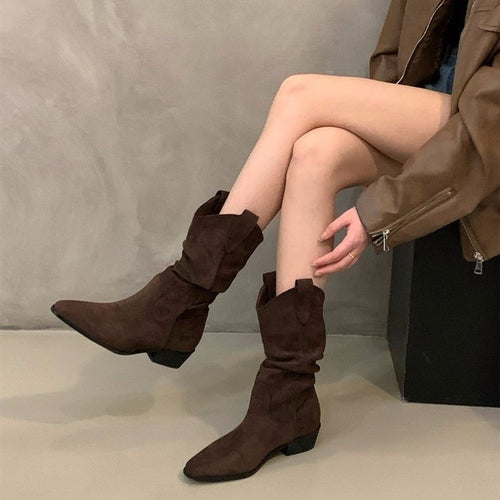 Damen Modische Wildlederstiefeletten Echo Archiv