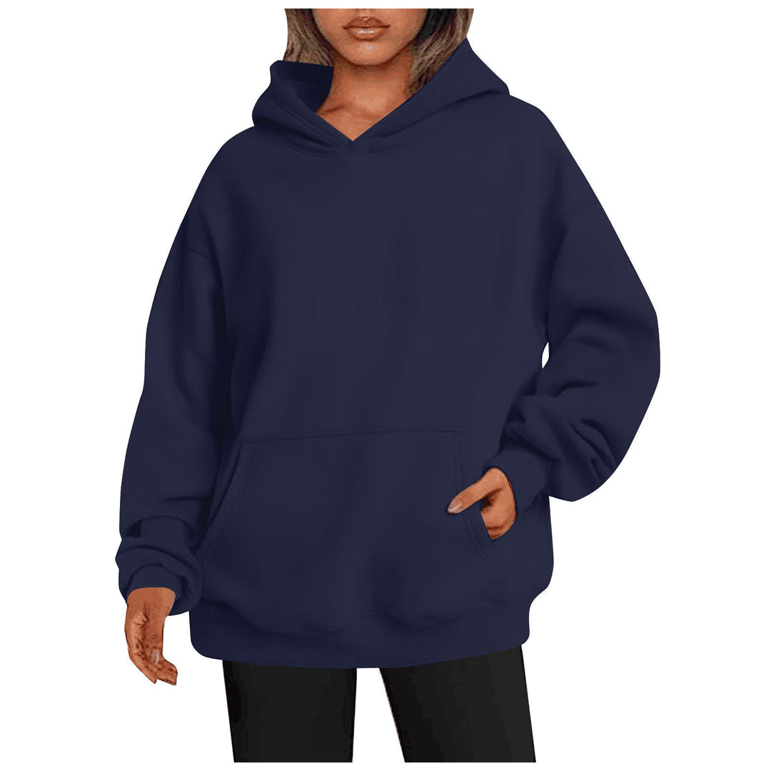 Damen nan Oversize Kapuzenpullover aus weicher Baumwollmischung mit Kängurutasche Echo Archiv