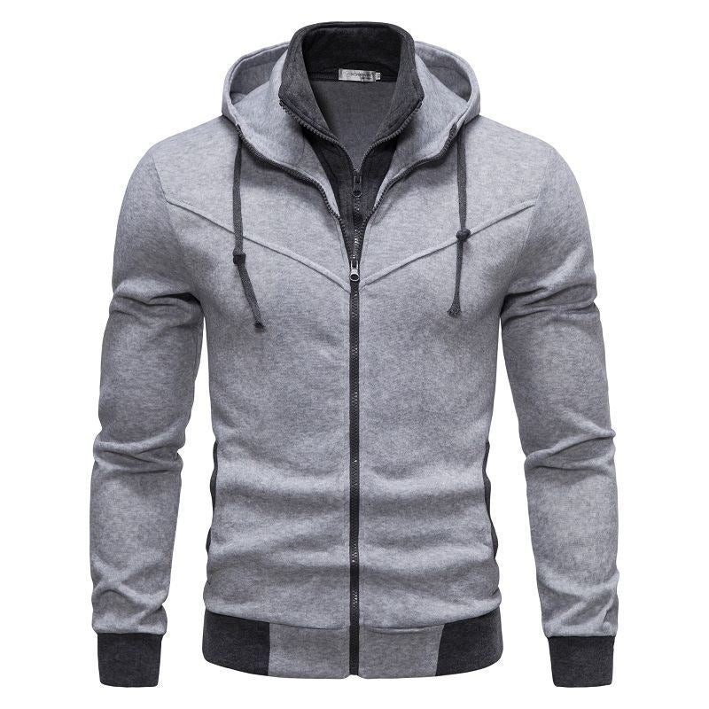 Herren sportliche Kapuzenjacke mit modernem Schnitt und praktischen Reißverschlusstaschen Echoarchiv