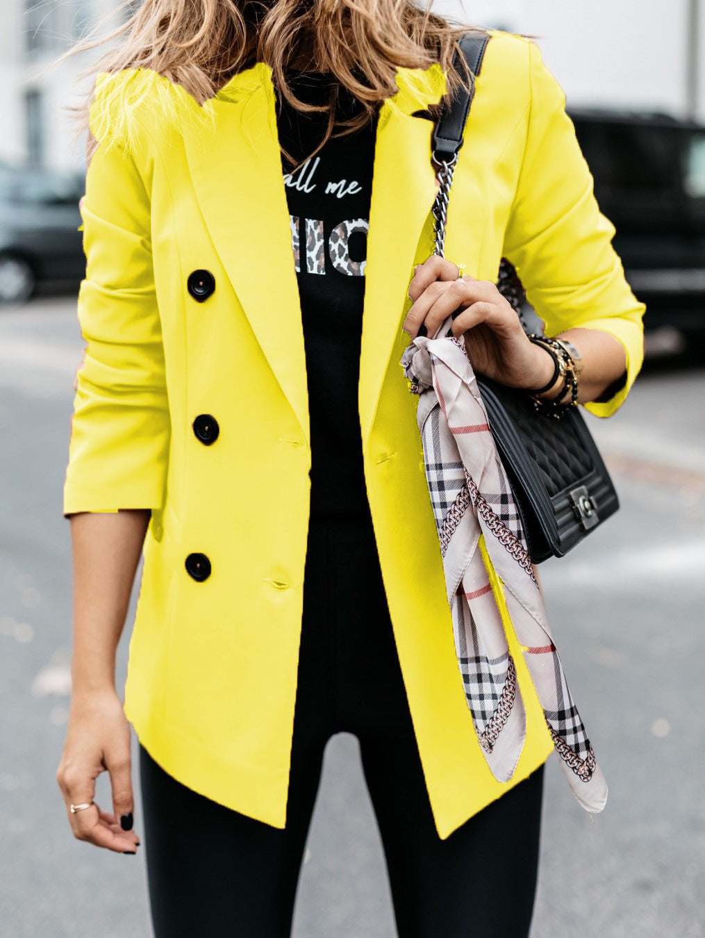 Damen nan taillierter Longblazer mit doppelreihiger Knopfleiste, Reverskragen und Eingrifftaschen Echo Archiv