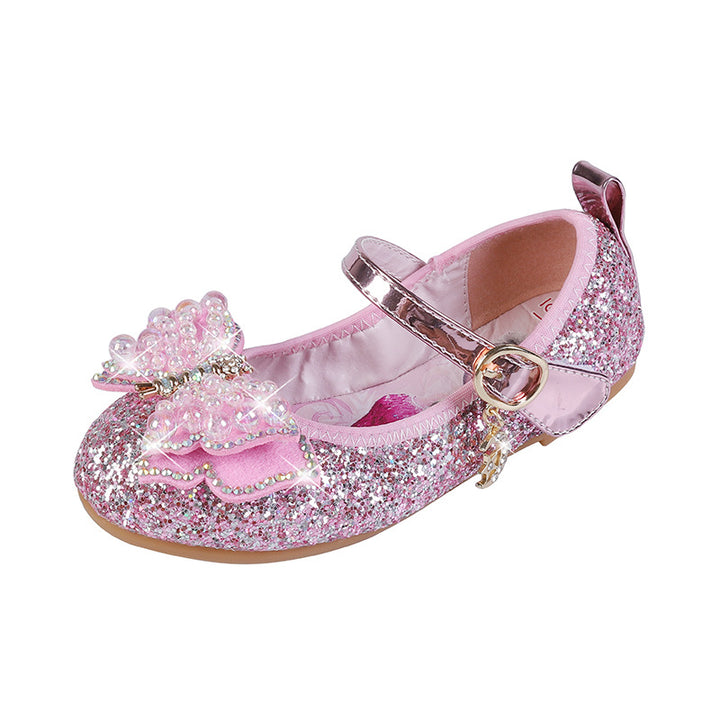 Mädchen Glitzernde Ballerinas mit Schleifenapplikationen Echo Archiv