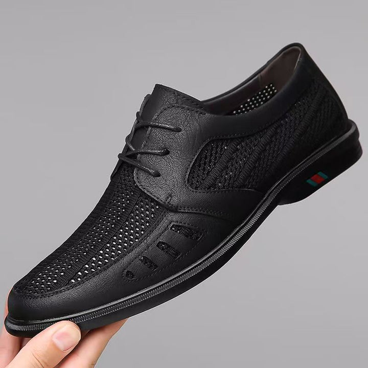 Herren Atmungsaktiver Business-Casual-Halbschuh mit Lochstrick-Elementen Echoarhiv