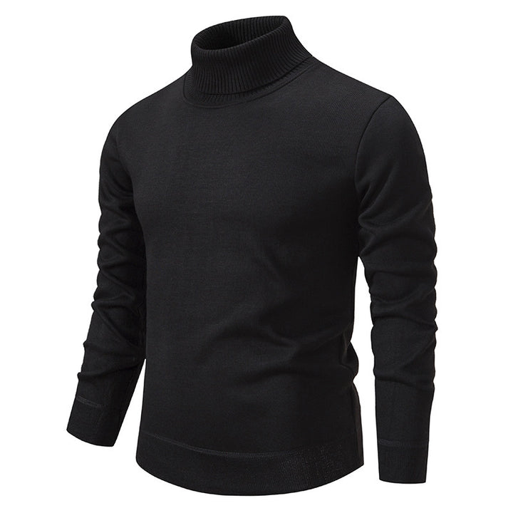 Herren Rollkragenpullover aus weichem Strick mit strukturiertem Design Echoarchiv