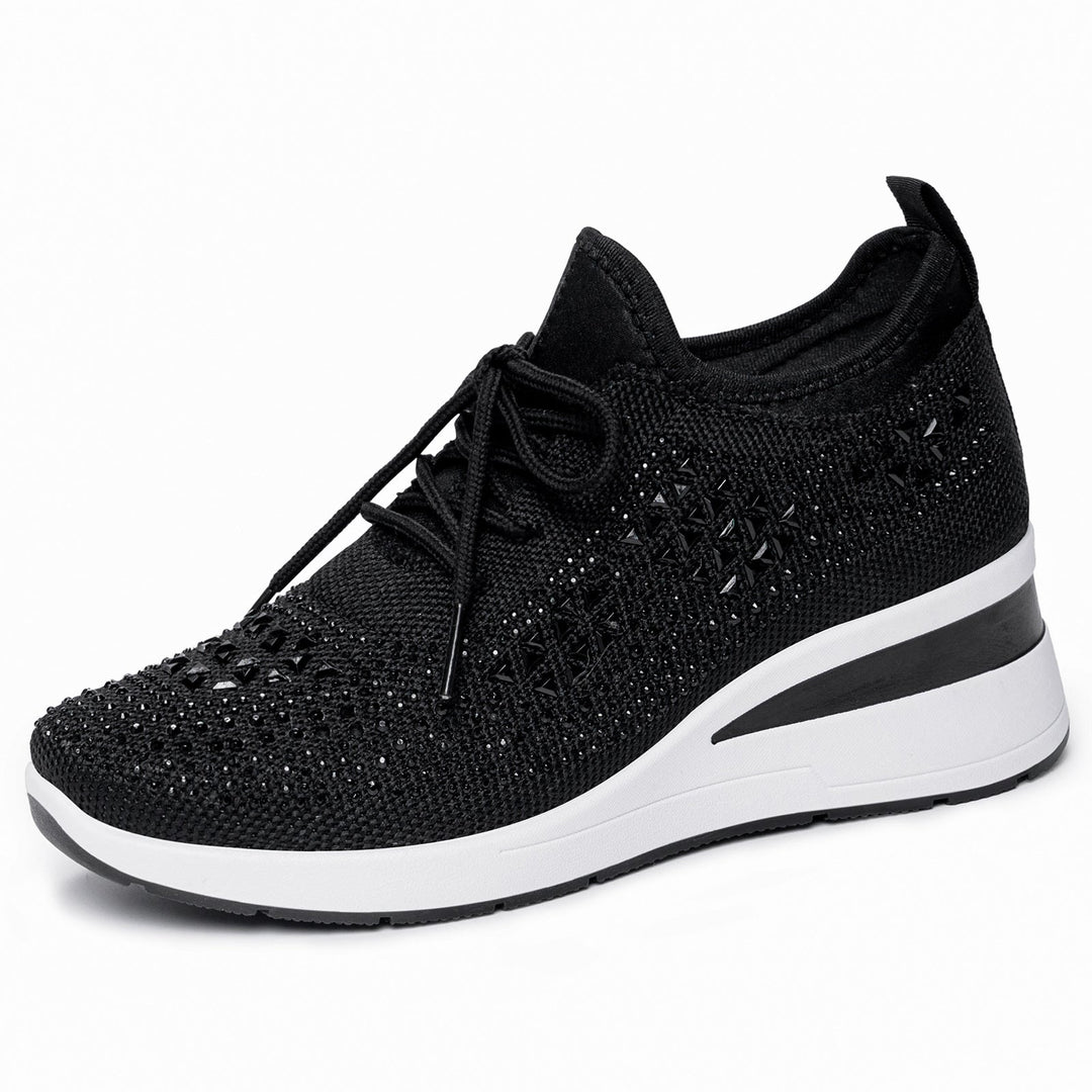 Damen Sportliche Sneakers mit Strass-Applikationen und atmungsaktivem Obermaterial Echo Archiv