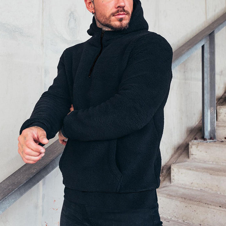 Herren Fleece Kapuzenpullover mit weicher Oberflächenstruktur und praktischen Taschen Echoarchiv