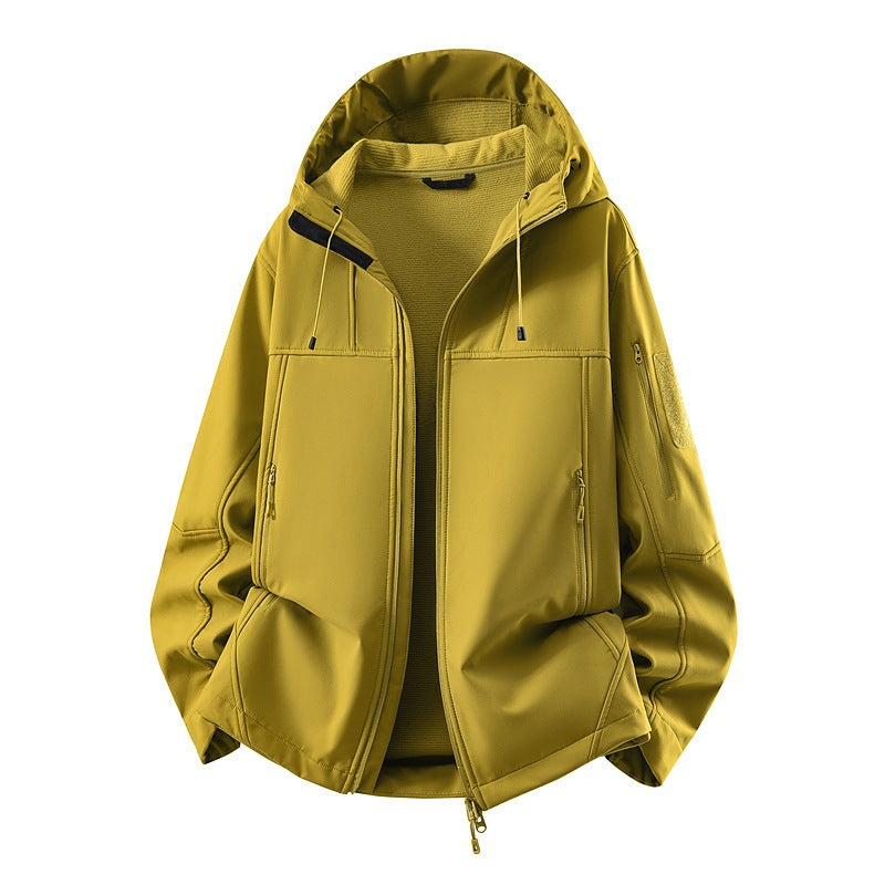 Herren Softshell-Jacke mit Fleecefutter, wasserabweisend und kapuzenverstärkung Echoarchiv